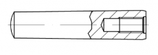 10 Stück Kegelstifte mit Innengewinde ISO 8736 - geschliffen (Typ A) - Kegel 1:50 - 12 x 40 mm